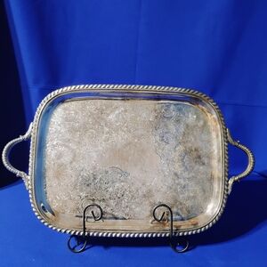 Elegant Silver Plated Serving Tray